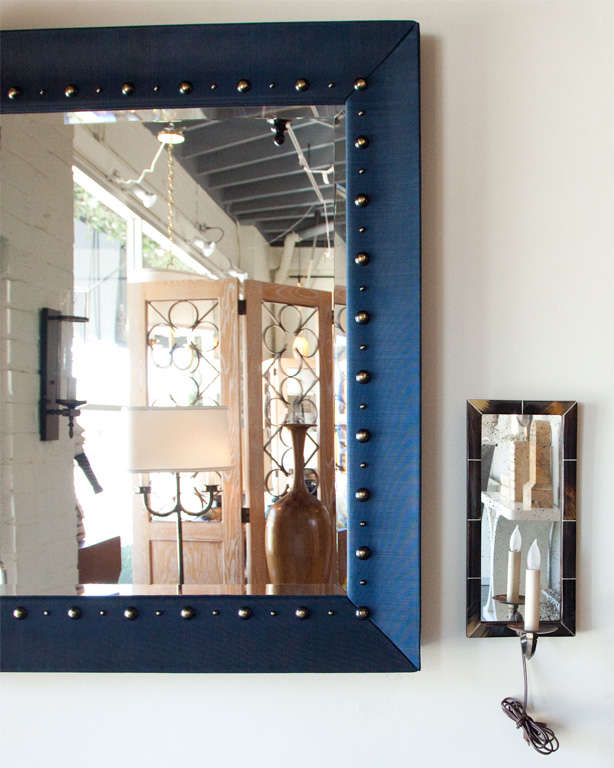 Horn and Antique Mirror Sconces